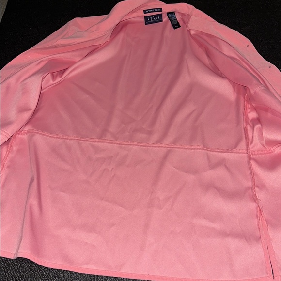 Liz Claiborne Crazy Horse Pink Blouse/overcoat - Picture 5 of 9